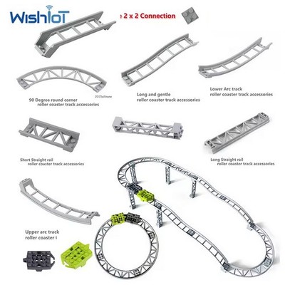 Roller Coaster Track Building Block Technology Lower Rail/Bow/Slope/Straight