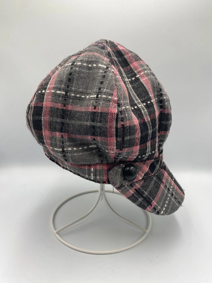 Gorra a cuadros para mujer Cabbie Newsboy Foto 4 de 4
