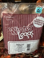 VTG WINTER LEGGS PANTYHOSE SLIGHTLY IMPERF Navy PKG/3 SIZE A 96 To 145lbs/5  5  