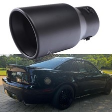 38-76mm Exhaust Rear Throat Muffler Tailpipe Black For 2001 Ford Mustang Cobra
