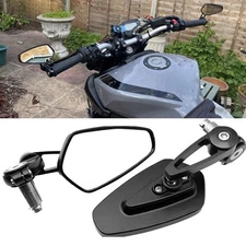 Motorcycle Handle Bar End Side Mirrors 7/8" For Honda Suzuki BMW Yamaha Kawasaki