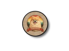Toppa Stemma Stampa Termoadesivo Cane Orlo Ricamato Razza Pomerania O Spitz