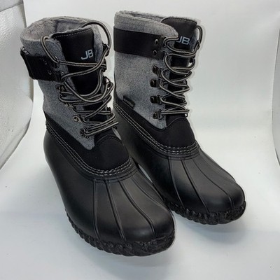 JBU Jambu Calgary Black Grey Vegan Faux Fur Duck Boot Weather Ready 7M JB19CGY01