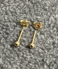 14K Yellow Gold Ball Stud Earrings, 2mm