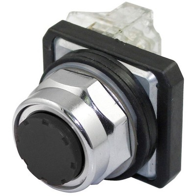 DAYTON 30G432 ExtendPushButtnOp,NonIllum,Blk,1NO/1NC 30G432