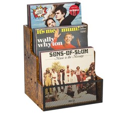 Vinyl Record Storage,Stepped 3 Tier LP Vinyl Record Crate,Vinyl Record Album