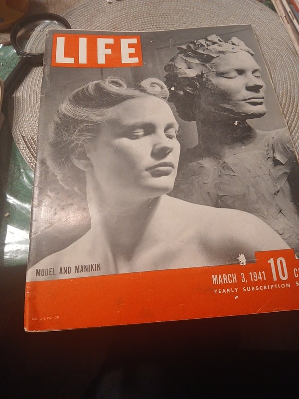 Vintage March 3, 1941 Newsstand LIFE Magazine - WWII - Model and Manikin