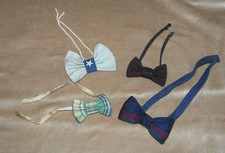 4 BOWTIES, for collectible and antique  teddies & dolls
