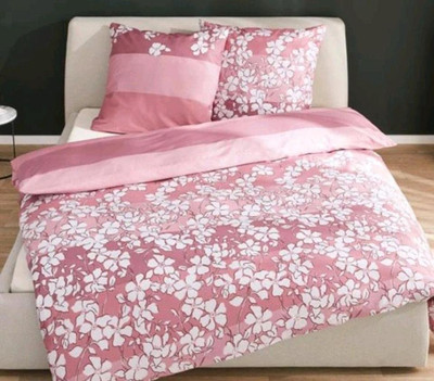 LOOKS by Wolfgang Joop Mako-Satin Bettwäsche 80x80 & 155x220 cm rosa Bett - Neu