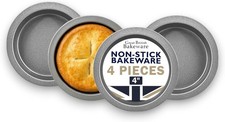 Samuel Groves 4X Mini Pie Cake Tins  4? (10cm) Non Stick Made in England
