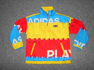 2022 ADIDAS X LEGO HP0936 YOUTH BOYS MEDIUM OVERSIZED PULLOVER JACKET
