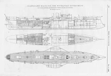 Coastguards Boats for the Romanian Government 2x Antique Prints 1888