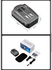 360  Car Radar Detector Full Band X K Ka LED Display 12V Speed Alert