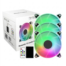 Triple Fan - 12 ARGB 3-Pin Fan, 120mm PWM Static Pressure 120mm RGB with control