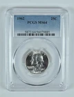 1962 Washington Quarter MS64 PCGS Blue Label *5881