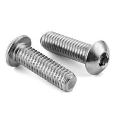 M8-1.25 x 25mm Button Head Socket Cap Screws, Stainless Steel 18-8, Bright