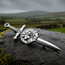 Celtic Kilt Pin Ireland Irish Shamrock Claddagh Sword Kilt Pin Pewter Gift