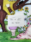 ORIGINAL FANTASY Cats, Monsters “Among Friends” Julie McDaniel 2025 NOT AN ACEO — photo 2