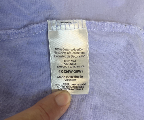 Aria Collection Damen Größe 4X Hauskleid lila/schwarz Punkte Spitzenbesatz Tasche - Bild 7 von 9