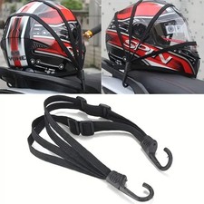 Motorcycle Helmet Cargo Net Elastic Luggage Mesh with Hooks Bike Storage UK