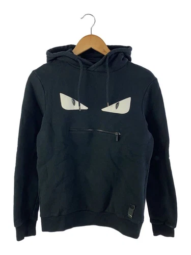 Felpa con cappuccio FENDI 44 cotone nera usata