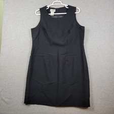 Mary McFadden Black Sleeveless Lined Knee Length Sheath Dress Womens Plus 22W 