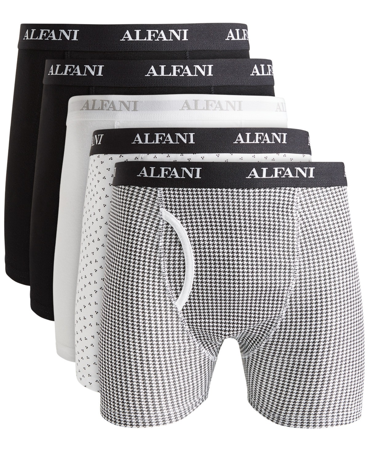 Alfani Mens 5-Pk Moisture-Wicking Boxer Briefs Created for Macys SMALL 8290₽