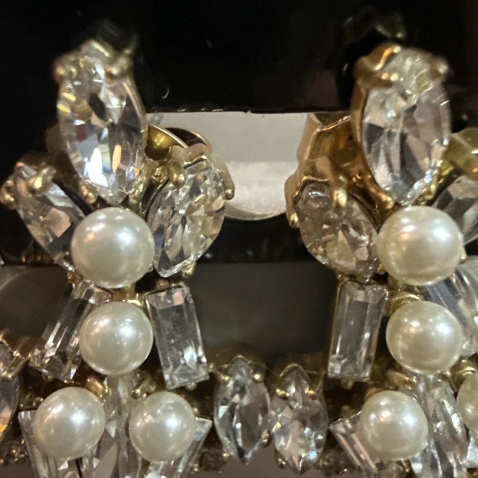 Pendientes araña de cristal J.Crew con perlas de imitación - Brillo increíble Foto 4 de 4