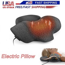 3 in 1 Electric Neck Massager Pillow Haeting Therapy Pillow Traction Massager US