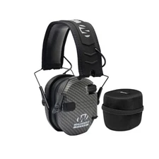 Walkers Game Ear Razor Muffs Carbon Dark with Protective Case