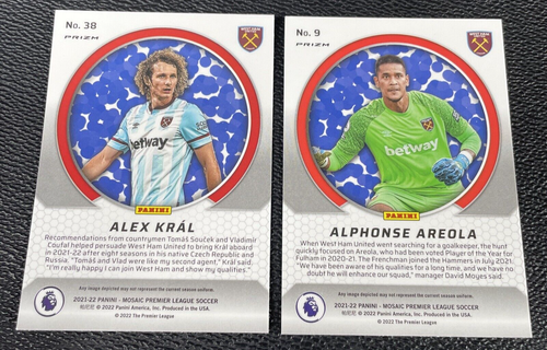 2021-22 Panini Mosaic Premier League Areola / Kral Men of mastery lot A68 - Picture 2 of 2