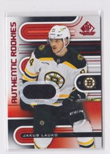 2022-23 UD SP GAME-USED ROOKIES JERSEY INSERT JAKUB LAUKO #194 BOSTON BRUINS