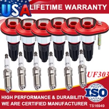 6x Ignition Coil Iridium Spark Plug For Chevy Trailblazer Gmc Envoy 4.2l Uf303 6x Ignition Coil Iridium Spark Plug For Chevy Trailblazer Gmc Envoy 4.2l Uf303