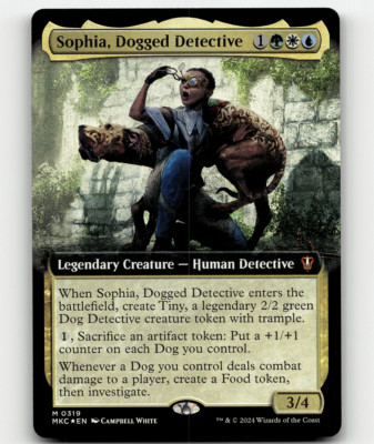 FOIL - MTG Sophia, Dogged Detective 319 (Extended Art) - Murders