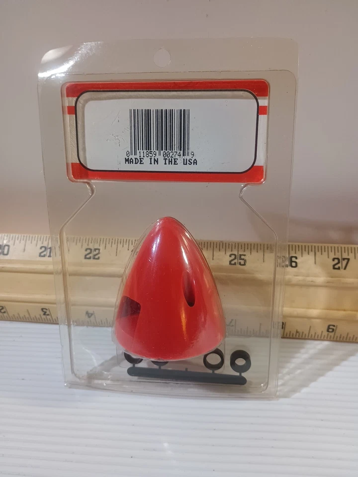 DU-BRO Red 2 Inch 2-Blade Spinner No. 274 Missing Screws, Air Plane Parts, Read  - Image 4 of 4
