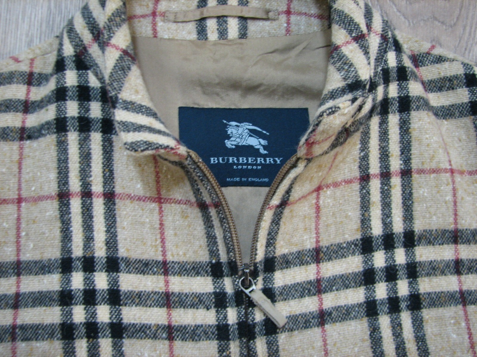 BURBERRY LONDON TWEED WOOL NOVA CHECK JACKET BOMBER COAT VINTAGE RARE SIZE 52 image 5
