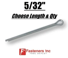 5/32" Diameter Cotter Pin Keys Split Zinc Plated (All Sizes) 