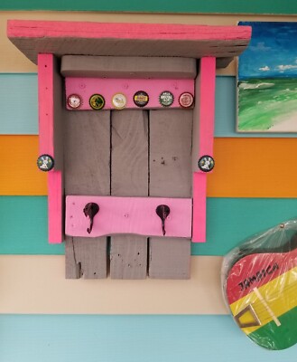 Wall Mounted Coat Rack Wood for Hanging Coats, Key, Umbrella and Hats,  handmade