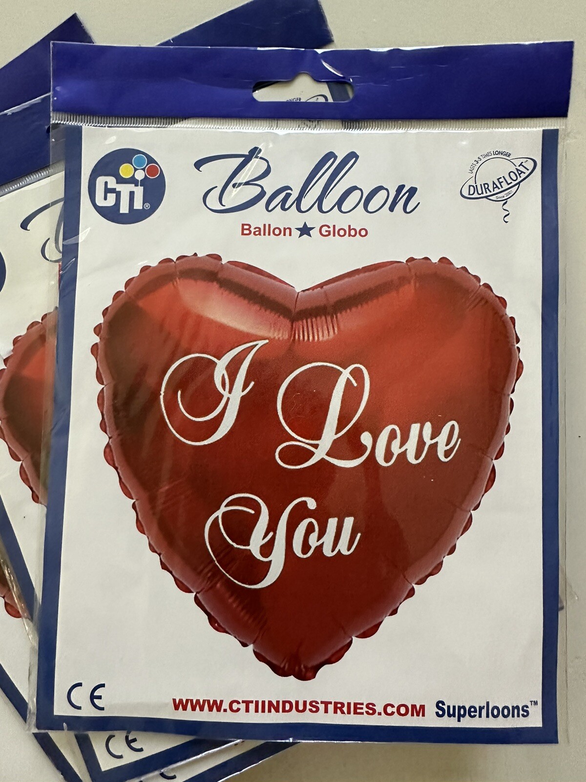 Lot of 15 I Love You Red Heart Mylar Foil Balloon 17" Valentine’s Day ...