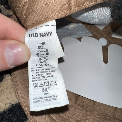 NWT Old Navy Girl's Cozy Sherpa Baseball Cap - Brown/Black Cheetah Print - Picture 4 of 7