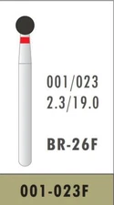 BOMAOER SUPÉR Multi-Use Diamond Burs Round  001/023F Fine Grit BR-26F