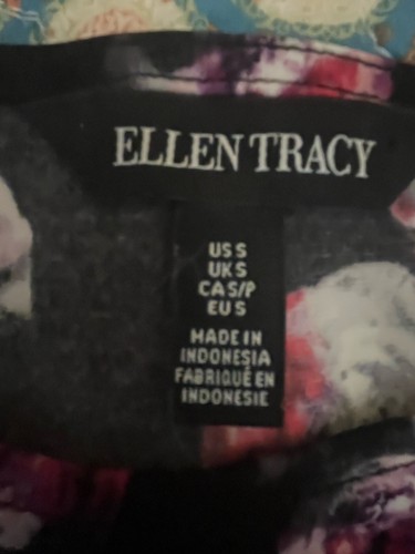 ELLEN TRACY Tunic Top Sz S Ruffle Layer Hem Hi Low Flare Sleeve - Picture 9 of 11