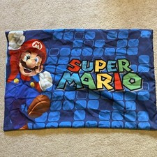 Nintendo Super Mario Polyester Video Game Pillow Case Bright Colors Bed