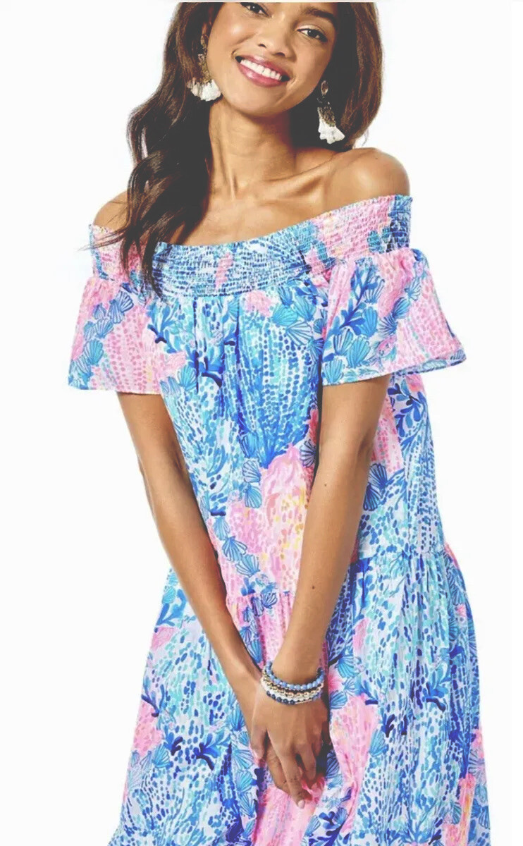 chinese dress ladies Lilly Pulitzer, Womens, Delsie Dress, Multi Endless Summers, XX-Small at  Amazon Women's Clothing store main image 0