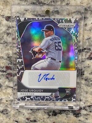 2020 Panini Prizm Auto Jose Urquidy RC Encased 21/35 SP Snakeskin Houston RA-JU