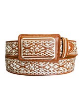 Cinto Vaquero Bordado Piteado Western Style Embroidered Belt Rodeo Cowboy Belt