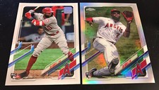 2021 TOPPS JO ADELL ROOKIE CHROME VARIATION SET #43 ANGELS And Base