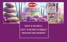 HEM Incense Sticks 20 Sticks BUY 4 GET 4 FREE!
