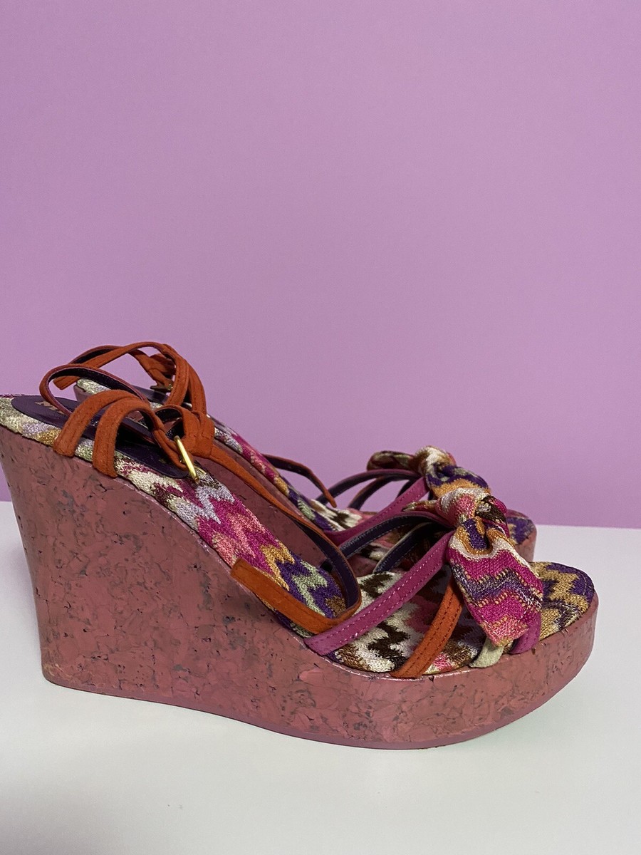 Missoni women's Platform Sandals Wedges Made In Italy Size