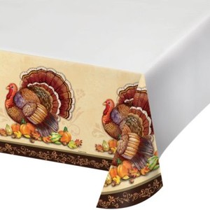 Thanksgiving Splendor Plastic Banquet Tablecloth Party Decorations